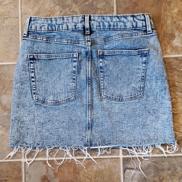 Distressed Jean Mini Skirt - Picture 2 of 4